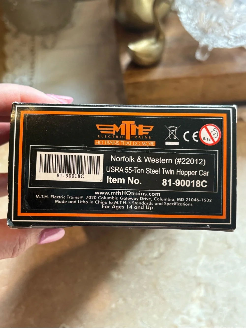 MTH 81-90018C Norfolk & Western N&W #22012 USRA 55-Ton Twin Hopper HO Scale